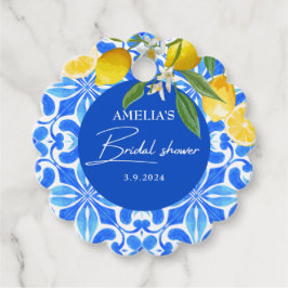 Etiquetas Para Recuerdos Elegante ducha de novia floral de limón mediterrán