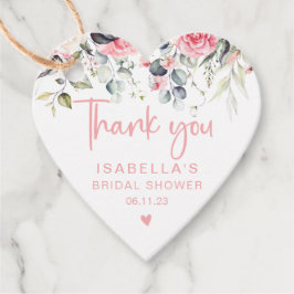 Etiquetas Para Recuerdos Elegante ducha de novia floral rosa en acuarela