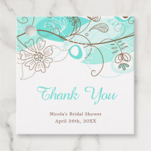 Etiquetas Para Recuerdos Elegante ducha de novias con toros florales en tur