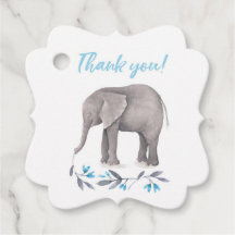Elegante elefante cuadrado niño Bebé ducha favores