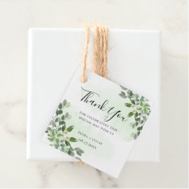 Etiquetas Para Recuerdos Elegante Eucalyptus Greenery Suculento Gracias