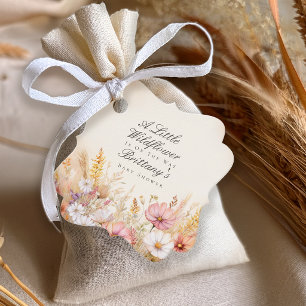 Etiquetas Para Recuerdos Elegante Fiesta de Bebé de Pradera de Otoño con Fl