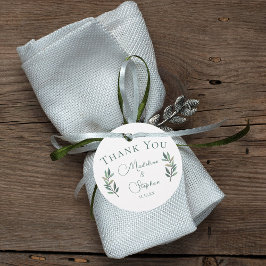 Etiquetas Para Recuerdos Elegante Fiesta de Boda de Otoño Verde Eucalipto