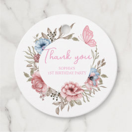 Etiquetas Para Recuerdos Elegante fiesta de cumpleaños floral