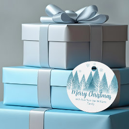 Etiquetas Para Recuerdos Elegante Fiesta de Navidades Personalizados de árb