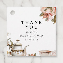 Etiquetas Para Recuerdos Elegante Fiesta de té Baby Shower