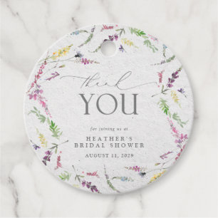 Etiquetas Para Recuerdos Elegante Flor Silvestre Acuarela Floral Bridal Sho
