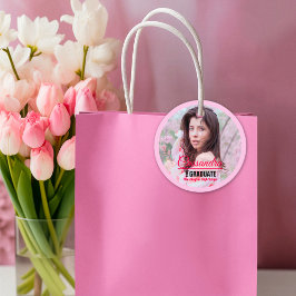 Etiquetas Para Recuerdos Elegante foto de Personalizado graduado
