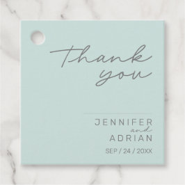 Etiquetas Para Recuerdos Elegante Guay Mint Minimal Gracias Boda