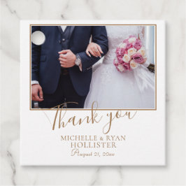 Etiquetas Para Recuerdos Elegante guión Boda Foto Gracias