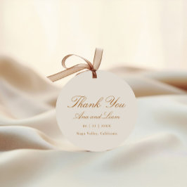 Etiquetas Para Recuerdos Elegante Guión Mínimo Moderno Gracias Boda