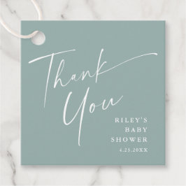 Etiquetas Para Recuerdos Elegante guión moderno Baby Shower Gracias