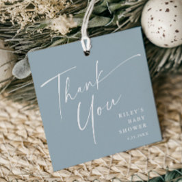 Etiquetas Para Recuerdos Elegante guión moderno Baby Shower Gracias