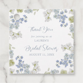 Etiquetas Para Recuerdos Elegante Jardín Azul Dusty Gracias Ducha Bridal