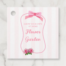 Etiquetas Para Recuerdos Elegante jardín de flores de un lazo floral para c