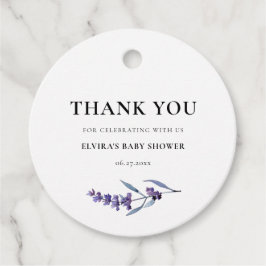 Etiquetas Para Recuerdos Elegante Lavender Baby Shower Gracias
