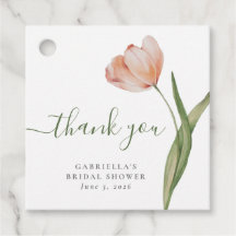 Elegante Lluvia de Boda de Tulipán en Acuarela Ver