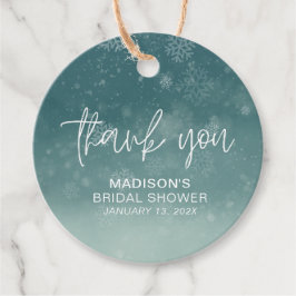 Etiquetas Para Recuerdos Elegante Lluvia de Nieve Nupcial