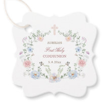 Elegante Marco Floral Primera Comunión