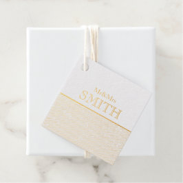 Etiquetas Para Recuerdos Elegante matrimonio Sr. y Sra. Moda de nombre pers