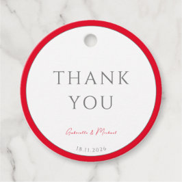 Etiquetas Para Recuerdos Elegante minimalista Boda simple de cerezo rojo