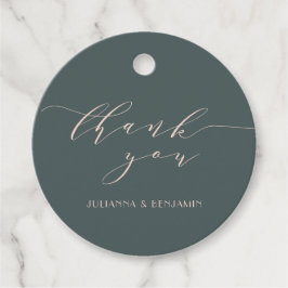 Etiquetas Para Recuerdos Elegante minimalista Rubor Art Deco Gracias