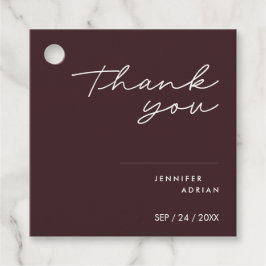 Etiquetas Para Recuerdos Elegante Moder de color marrón de foco mínimo