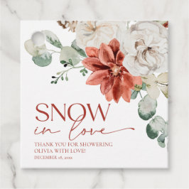 Etiquetas Para Recuerdos Elegante nieve roja en amor ducha de novias de inv
