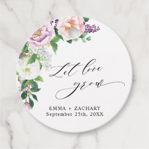 Etiquetas Para Recuerdos Elegante Pastel Floral, deja que el amor crezca Bo