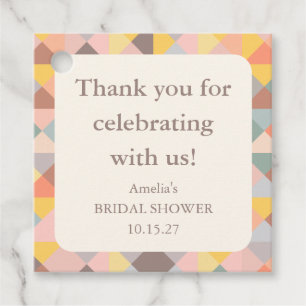 Etiquetas Para Recuerdos Elegante Pastel Personalizado Bridal Shower Gracia