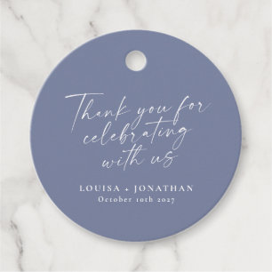 Etiquetas Para Recuerdos Elegante Periwinkle Trendy Script Personalizado Gr