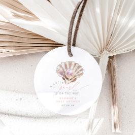 Etiquetas Para Recuerdos Elegante Perla Pequeña Está En Camino De Baby Show