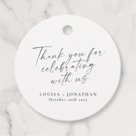 Etiquetas Para Recuerdos Elegante Personalizado de guiones de moda en blanc