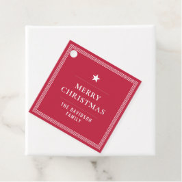 Etiquetas Para Recuerdos Elegante Personalizado Rojo Feliz Navidad Griego M