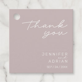 Etiquetas Para Recuerdos Elegante Plata RosaM Minimal Gracias Boda