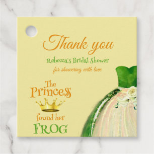 Etiquetas Para Recuerdos Elegante Rana Princesa Despedida de Soltera Gracia