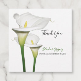 Etiquetas Para Recuerdos Elegante regalo Boda Calla Lilies Blanco