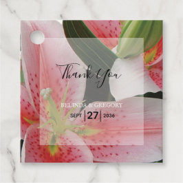 Etiquetas Para Recuerdos Elegante regalo Boda de los Lilies orientales