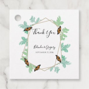 Etiquetas Para Recuerdos Elegante regalo de Boda de mariposa monarca