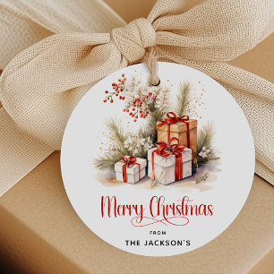 Etiquetas Para Recuerdos Elegante regalo festivo Merry Christams