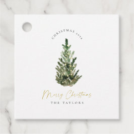 Etiquetas Para Recuerdos Elegante regalo Minimalista de Navidades de árbole