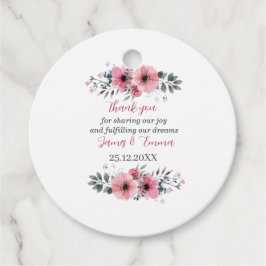 Etiquetas Para Recuerdos Elegante Rosa Flor Boda personalizado