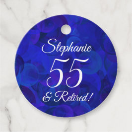 Etiquetas Para Recuerdos Elegante Royal Blue 55 y retiro retirado