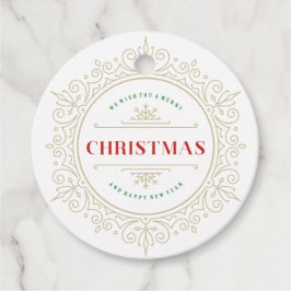 Etiquetas Para Recuerdos Elegante saludo de feriado Ornate