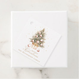 Etiquetas Para Recuerdos Elegante suave color de agua rosa mora árbol de Na