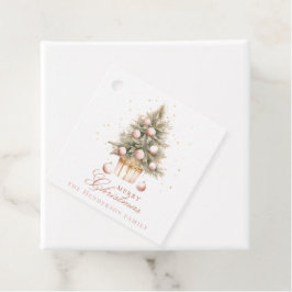 Etiquetas Para Recuerdos Elegante suave color de agua rosa mora árbol de Na