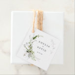 Etiquetas Para Recuerdos Elegante Tierra Verde Nombres Personalizados Fecha<br><div class="desc">Este diseño,  completamente de personalizable,  presenta una elegante vegetación que encuadra los detalles. Perfecto para cualquier evento hermoso. Esto es parte de mi colección llamada "Tierra verde". Gracias por su apoyo e interés en mi(s) diseño(s),  y asegúrese de visitar mi tienda para ver más de mis diseños.</div>