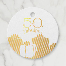 Etiquetas Para Recuerdos Elegante y elegante Oro blanco negro 50 y fabuloso