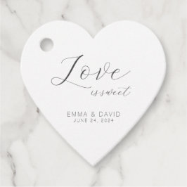 Etiquetas Para Recuerdos Elegante y personalizado corazón de boda
