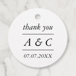 Etiquetas Para Recuerdos Elegante y simple boda gracias